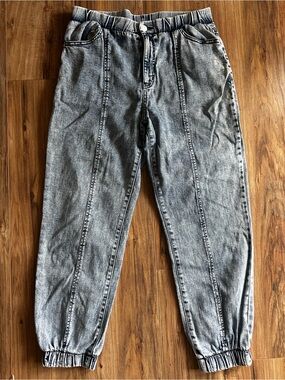 WILD FABLE retro acid dyed jeans sz M 80s balloon stretch waistband  denim